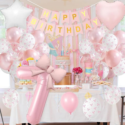 7th Pink Bow Birthday Decorations - Image 9