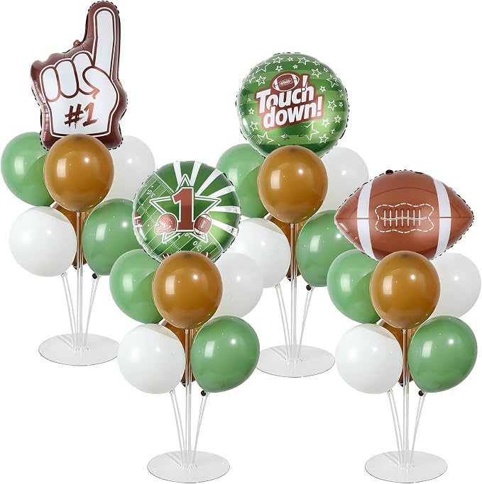 4 Sets Football Party Balloons Stand Kit by Naozinebi