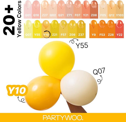 PartyWoo Mustard Yellow fall Balloons 140pcs Different Sizes | 18 12 10 5 Inch - Image 4