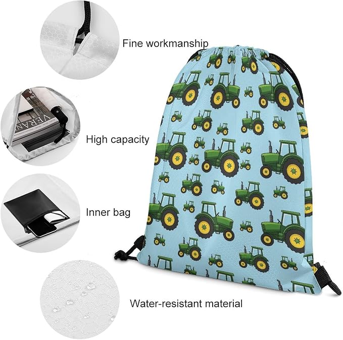 Gym Drawstring Backpack Sackpack Water Resistant - Image 4