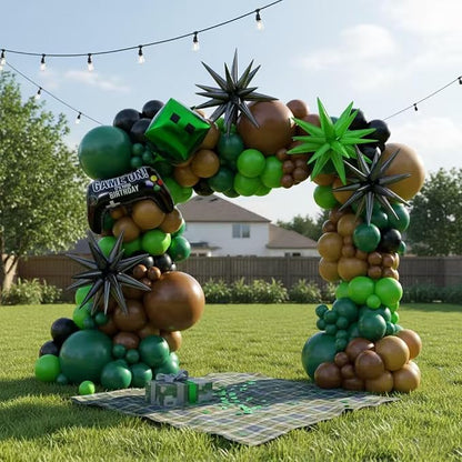 158Pcs Pixel Balloon Garland Arch Kit - Image 4