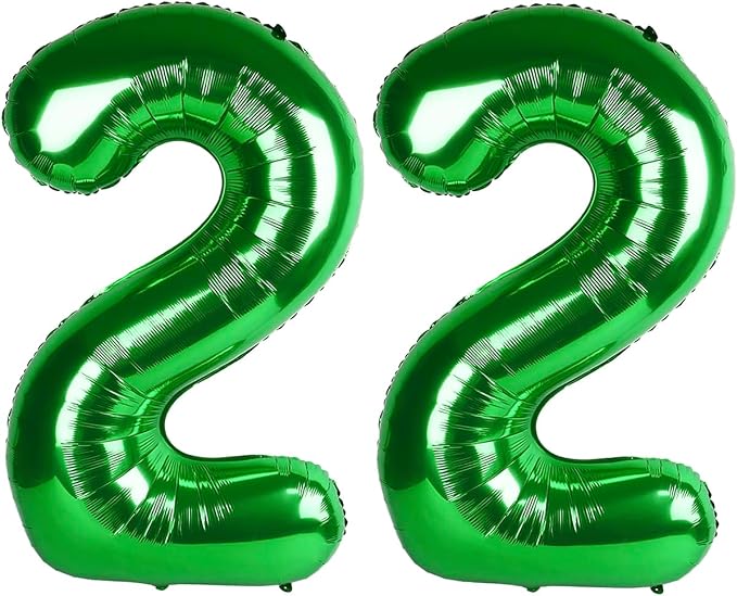 Number Balloons Dark Green 22 Balloon 40 inch by Enyeopd