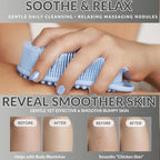 Silicone Body Scrubber for Shower - Gentle Exfoliating Back Scrubber with Soft Bristles - Avilana Premium Dual Sided Bath Brush Massage - Loofah Alternative for Sensitive Skin - Gift Women Men