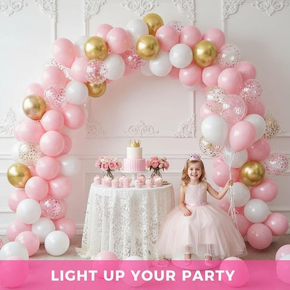 LovesTown Pink Gold and White Balloons - Image 3
