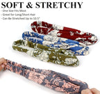 Huachi Boho Headbands for Women Twist Head Band Soft Elastic Hair Bands for Teen Girls Head Wrap Fashion Accessories, Floral Print Plus Solid Colors