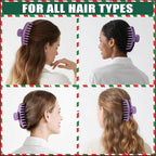 TOCESS Hair Claw Clips for Women - 8PK Large Neutral Matte Jumbo Hair Clips for Thick, Thin, Long, Short, Curly Hair Girls, Big Jaw Clip Set for Daily Use (Violet Purple)