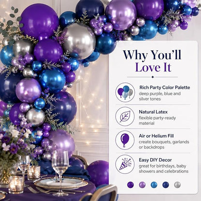 Purple and Blue Balloon Set - Image 5