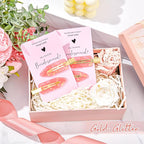 20PCS Bridesmaid Hair Clips - No Bend, Creaseless Pink Hair Accessories for Bride, Women & Girls (20Pcs/10Cards)