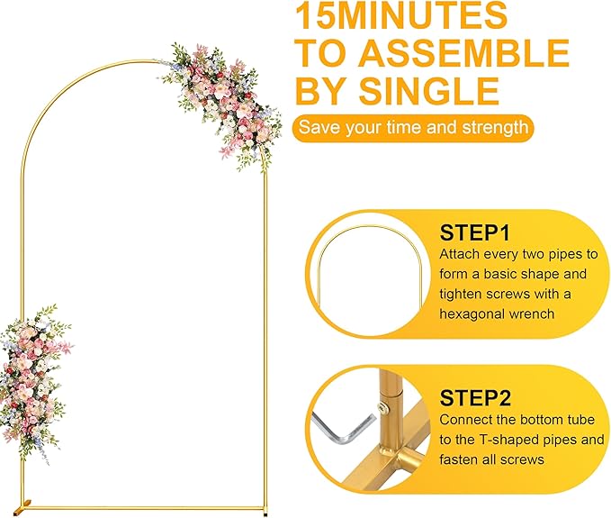 7.2FT Metal Arch Backdrop Stand - Image 3
