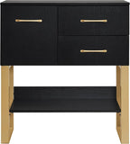 BarberPub Beauty Barber Station, Spa Wall Mount Storage Cabinet, Styling Salon Equipment for Hair Stylist, Bathroom Dresser with Drawers & Shelf 3185 (Black)