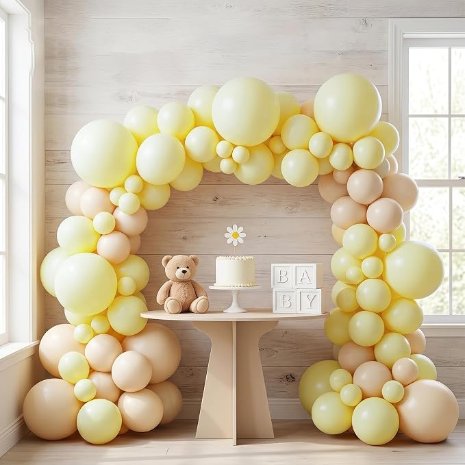 Pastel Yellow Balloons, Bee Theme Birthday, Gender Reveal - Image 6