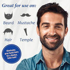 Men's Long-Lasting Black Hair Dye & Root Touch Up for Gray Coverage - 5 Minute Natural Beard & Mustache Coloring Shampoo 3-in-1