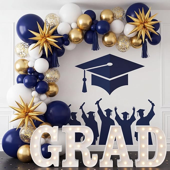 RUBFAC Blue Balloons Navy Blue Balloon Different Sizes 129pcs | Garland Arch Kit - Image 6