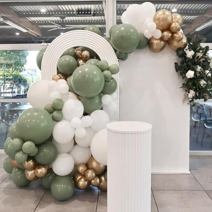 Awenztech 122pcs Pastel Sage Green Latex Balloons in 18 12 10 5 inches | Wedding - Image 7