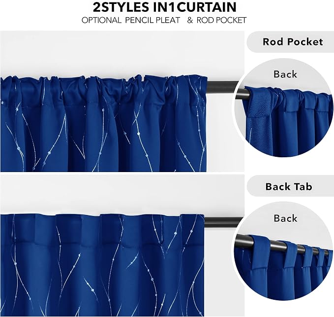 Deconovo Blackout Back Tab Curtains - Image 5