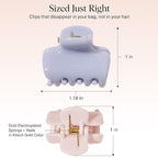 Kitsch Small Hair Clips for Women and Girls – Mini Claw Clips – Hair Accessories – Daily Styling, Recycled, Garden Bouquet | Ideal Gifts for Women – 8pc Set