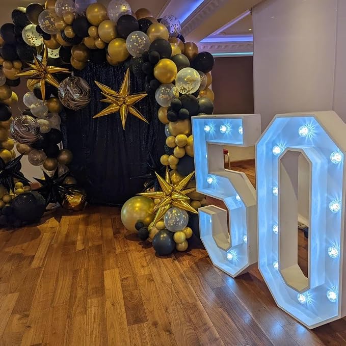 Black and Gold Balloon Arch Kit - Image 6