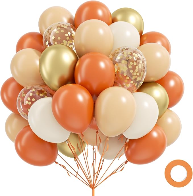 60pcs 12inch Fall Balloons Thanksgiving Balloons by Awenztech