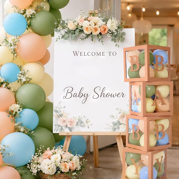 Gejoy 92 Pcs Bear Theme Baby Balloon Boxes - Image 4