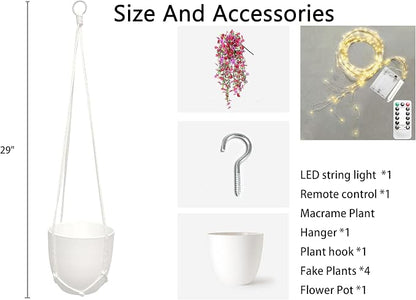 Comtelek Artificial Flowers for Outdoors Fake Hanging Plants - Image 3