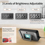 VOCOO Digital Kitchen Timer with 7.8” Extra Large Display, Magnetic LED with 3 Brightness, 4 Alarms and 3 Volume Levels, Battery Powered Countdown Count Up Timer for Cooking, Classroom, Home Gym