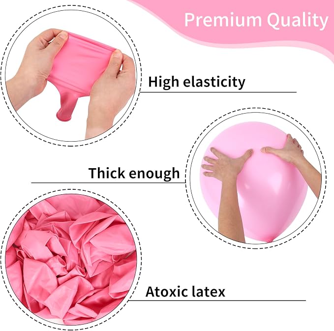RUBFAC Pink Balloons 36 Pack 18 Inch Large Latex Balloons - Image 4