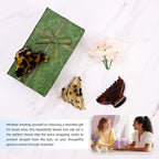 3 Pack Women's Hair Clips Set brown - Vintage Tortoise & Leopard Print Non-Slip Claw Clips, Celluloid Jaw Clamps for Medium Hair Hair Accessories Gift for Women