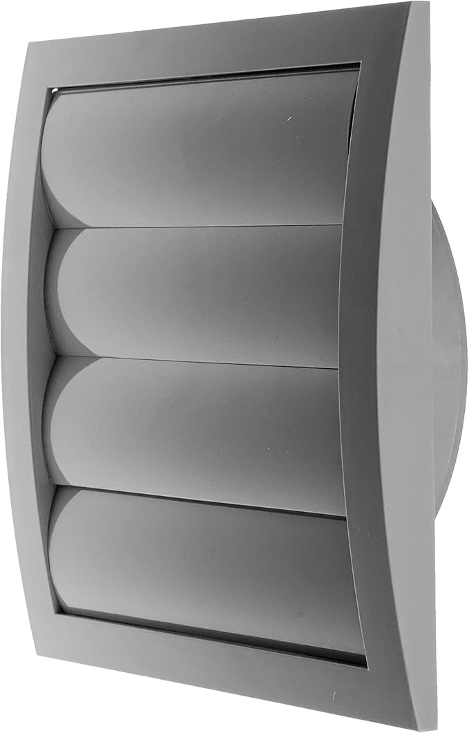Repa Market 6 Inch Gray Dryer Vent Hood/Duct Cover for Walls or Ducting/ABS Plastic Grille with Flaps & Insect Screen/Exhaust and Dryer Vent Covers for Indoor & Outdoor Use