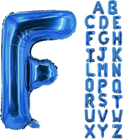 Letter Balloons 40 Inch Blue Giant Alphabet Balloons Letter F | Foil Mylar Big by YUNSHANGMO
