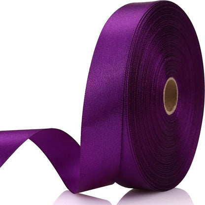 7/8 Inch 60 Yards Purple Satin Craft Ribbon-Single Face Polyester Ribbon by Unknown