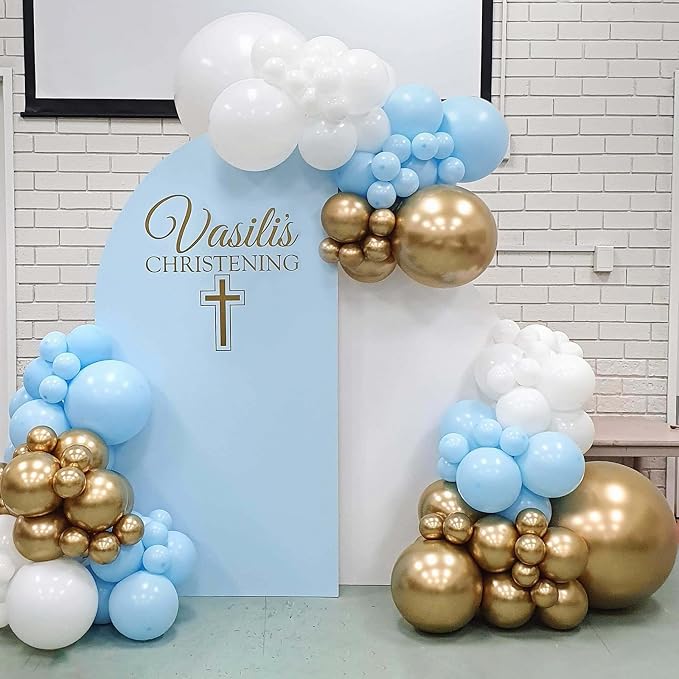 Voircoloria 110pcs Light Blue Baby Blue Latex Party Balloons, 12inch | - Image 8