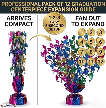 PMU 12 Pcs Multicolor Graduation Balloon Weights, Graduation Centerpieces - Image 6