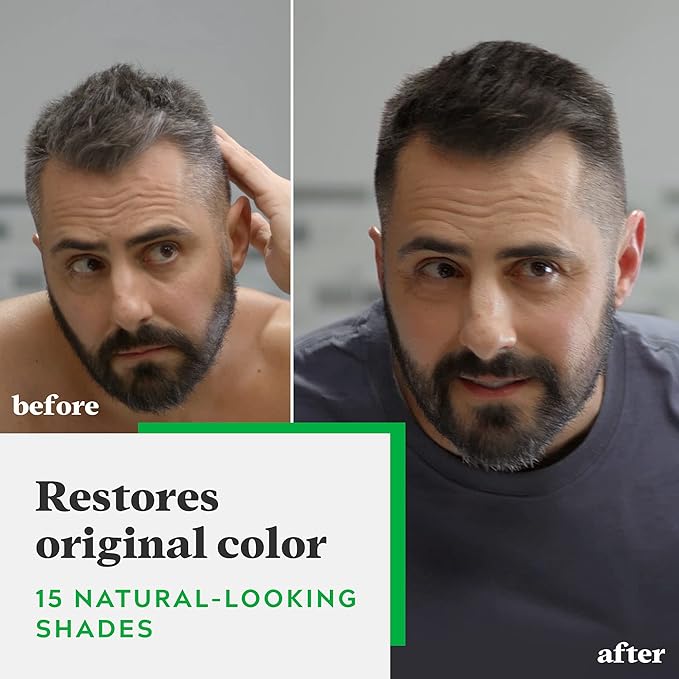 Just For Men Shampoo-In Color (Formerly Original Formula), Mens Hair Color with Keratin and Vitamin E for Stronger Hair - Ash Brown, H-20, Pack of 3