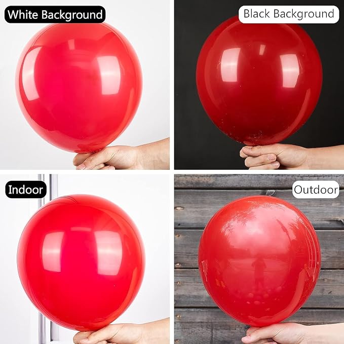 Red and Black Balloons, Thick & Durable, - Image 4