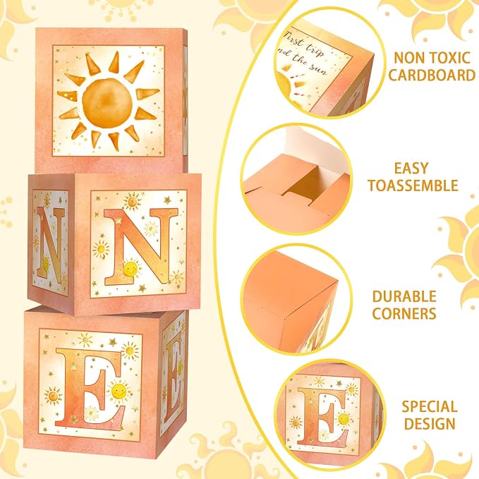 Honoson 3 Pcs First Trip Around The Sun Birthday Decorations - Image 5
