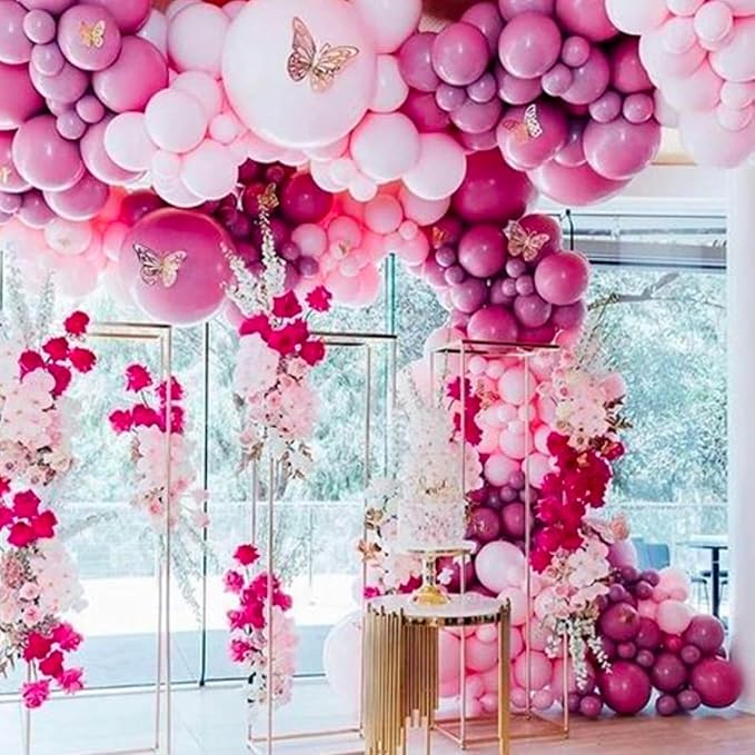 PartyWoo Hot Pink Balloons 140pcs Magenta Fuchsia Dark Pink Color | 18 12 10 5 - Image 6