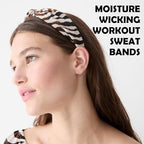 LOTUS78, Pack of 6 Wide Headbands for Women Non Slip, Fashionable Sports Hair Bands for Women's Hair, Soft Elastic Stretchy Head bands, Yoga Workout Headbands for Women Daily Fashion (Safari)