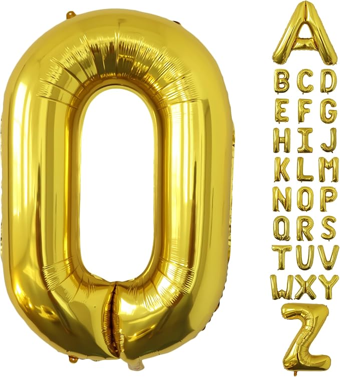 Letter Balloons Gold Party Balloon by United-UnicornsParty
