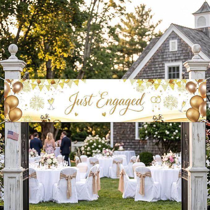 Just Engaged Banner Decorations - Image 4