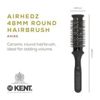 Kent AH15G AirHedz Ceramic Round Brush for Blow Drying, Blow Dryer Hair Brush for Long Bobs and Short to Mid-Length Hair, Features Ceramic Barrel for Accurate Results and Faster Drying Time.