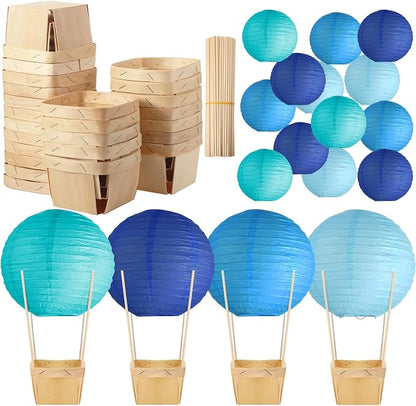 24 Set Hot Air Balloon Table Centerpieces Baby Shower Party Decoration Paper by Namalu