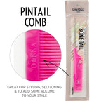 DONNA Bone Tail Comb with Metal Pintail – Precision Styling & Parting Comb for Braids, Weaving & Hair Sectioning Professional Hair Tool (PINK)
