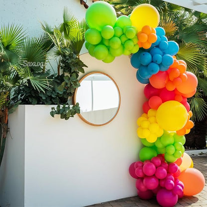 Tropical Balloons Arch Kit, Hawaiian Balloon Garland Arch Kit, Hot Pink Green - Image 5