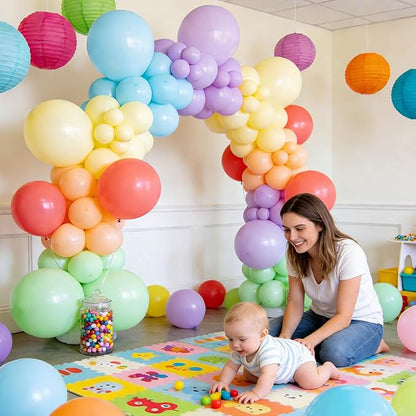 110pcs Pastel Balloons 12 Inch, Pastel color balloons Assorted Latex Ballons - Image 6