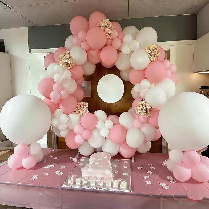 Light Pink and White Balloons Kit - Image 7