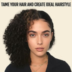 Edge Control for Black Women with Castor Oil & Biotin - Strong Hold Braiding Curly Hair Gel Edge Control Wax - Hair Styling Wax Non-Greasy, Non-Flaking, Supports Hair Growth, For All Hair Types 5.3 OZ