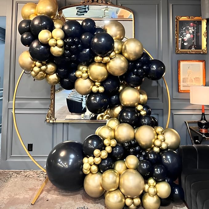 Voircoloria 90pcs Black Balloons Garland Arch Kit, 18 12 10 5 Inch | - Image 7