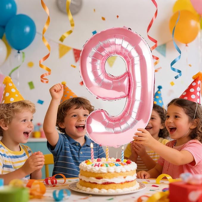 40 Inch Number 9 Balloons for 9th Birthday Party Decorations, 0-100 Jewelry - Image 2