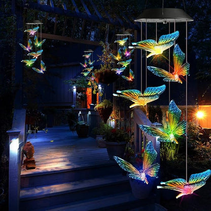 Toodour Solar Wind Chime, Color Changing Wind Chimes Butterfly Gift - Image 6