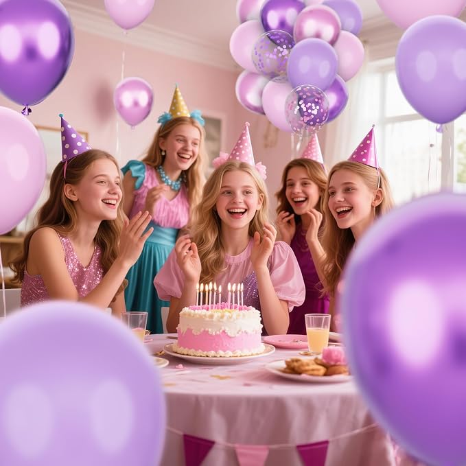 Pink and Purple Balloons, Party Balloons - Image 7